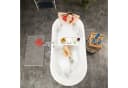 relaxdays Badewannenablage Weiß ausziehbar Bambus Bild 1