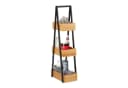 relaxdays Badregal Bambus 3 Ablage Modernes Leiterregal Bild 2