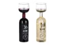 relaxdays Weinglas Weinflasche Glas Aufsatz 750 ml Transparent Bild 2
