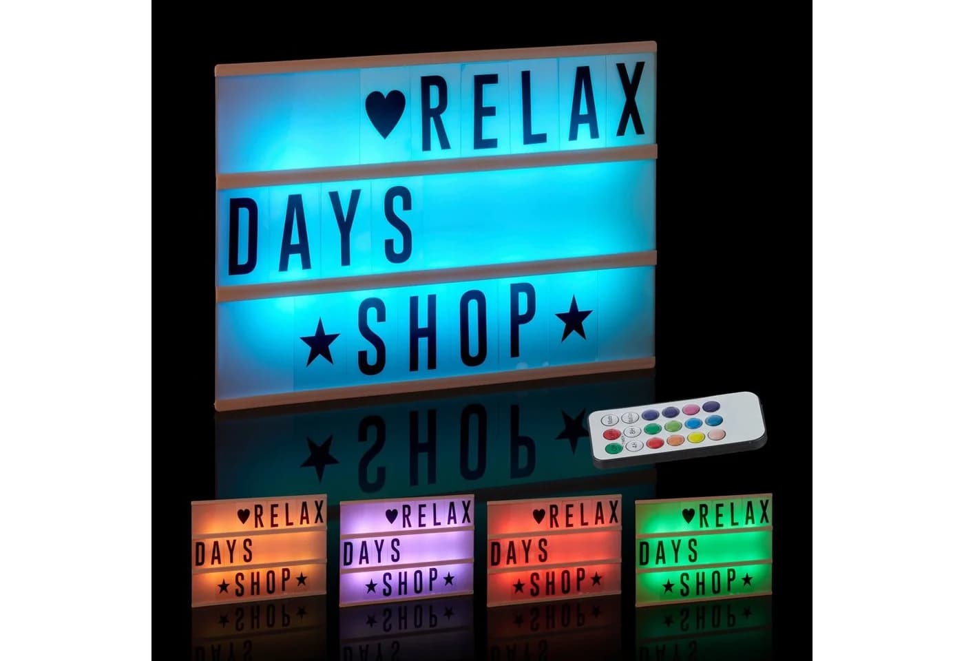 RELAXDAYS LED Dekolicht Lightbox mit Farbwechsel Weiß/Schwarz - Bild 2
