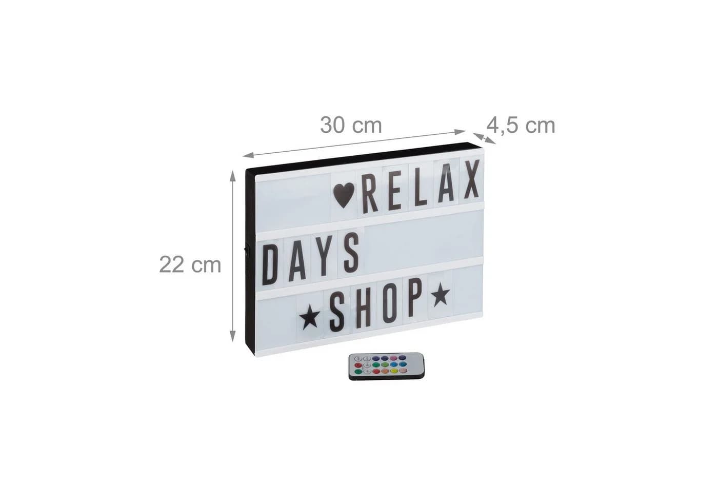 RELAXDAYS LED Dekolicht Lightbox mit Farbwechsel Weiß/Schwarz - Bild 4