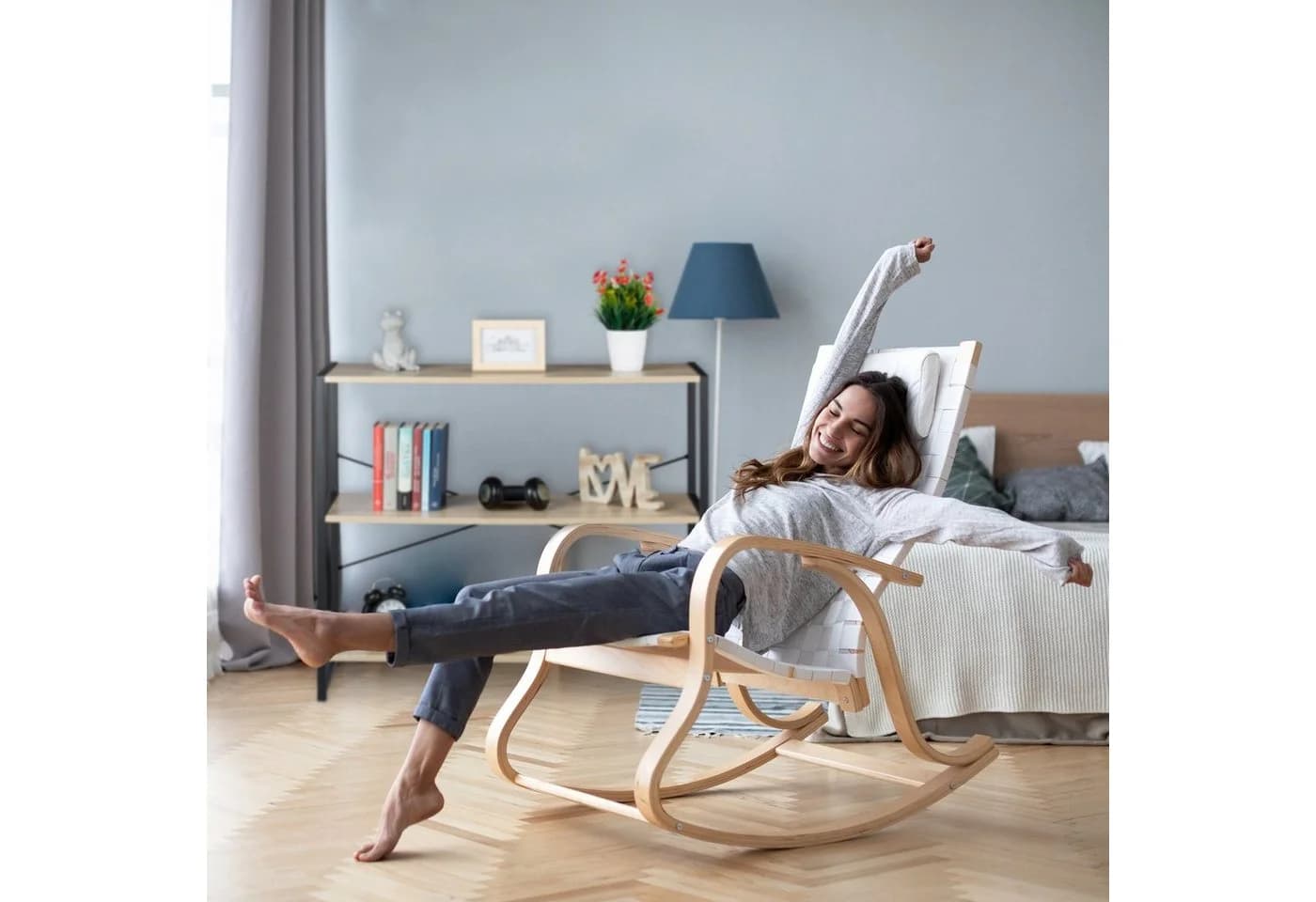 relaxdays Standregal 3 Fächer Industrial Braun/Schwarz - Bild 5
