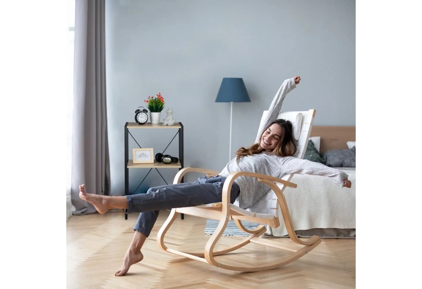 relaxdays Standregal 3 Etagen Braun/Schwarz Industrial Design