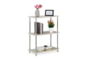 relaxdays Regal 3 Ebenen Holzoptik Silber Modernes Standregal Bild 2