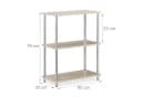 relaxdays Regal 3 Ebenen Holzoptik Silber Modernes Standregal Bild 4