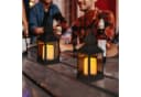 relaxdays LED Laterne 2er Set Schwarz Bild 1