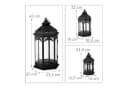 relaxdays Windlicht 3er Laternen Set Metall Schwarz Orientalisch Bild 4