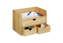 relaxdays Schreibtisch Organizer mit Schubladen aus Bambus Bild 2