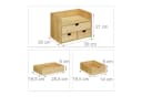 relaxdays Schreibtisch Organizer mit Schubladen aus Bambus Bild 4
