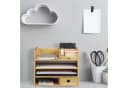 relaxdays Schreibtisch Organizer aus Bambus mit Schublade und A4-Fächern Bild 5