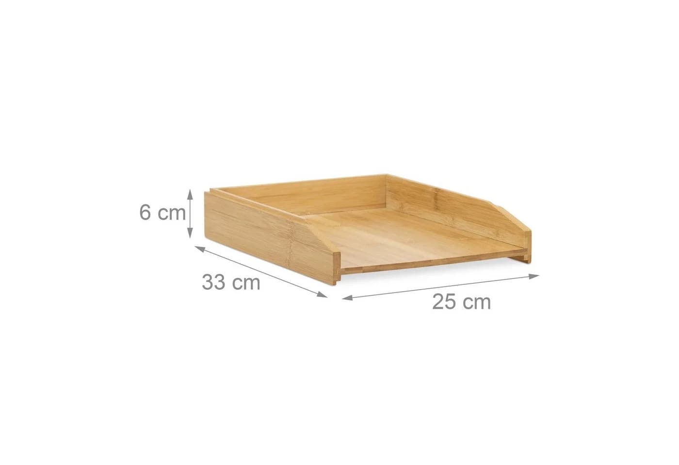 relaxdays Briefablage Stapelbar Bambus Natur DIN A4 - Bild 4