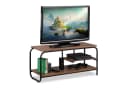relaxdays TV-Regal TV Board mit Ablage Braun/Schwarz Industrial Stil Bild 2