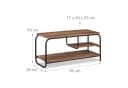 relaxdays TV-Regal TV Board mit Ablage Braun/Schwarz Industrial Stil Bild 4