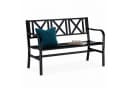 relaxdays Gartenbank aus Metall - Schwarz - 127x81x56 cm Bild 2
