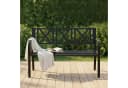 relaxdays Gartenbank aus Metall - Schwarz - 127x81x56 cm Bild 3