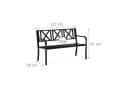relaxdays Gartenbank aus Metall - Schwarz - 127x81x56 cm Bild 4