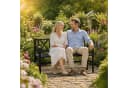 relaxdays Gartenbank aus Metall - Schwarz - 127x81x56 cm Bild 5