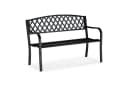 relaxdays Gartenbank Metall Schwarz Flechtmuster 2-Sitzer Bild 2