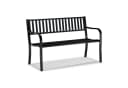 relaxdays Gartenbank mit Metallstrebe Schwarz Bild 2