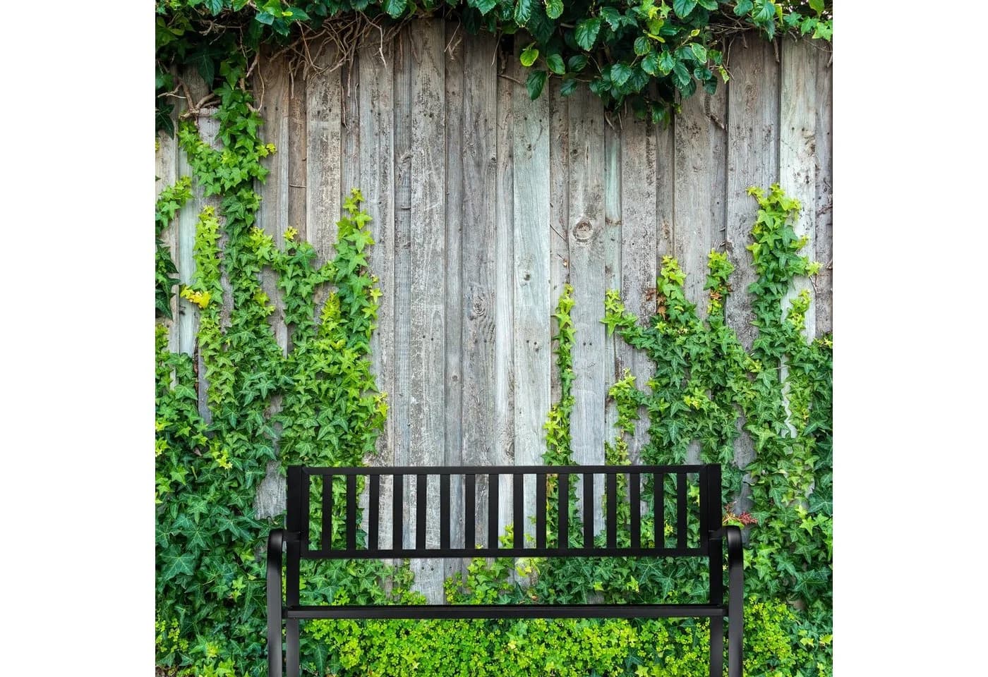 relaxdays Gartenbank mit Metallstrebe Schwarz - Bild 3