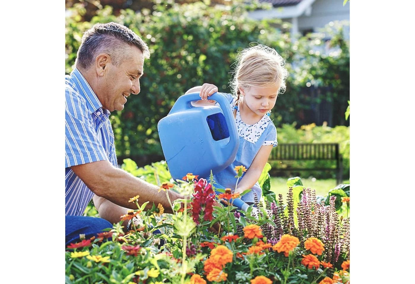 relaxdays Gartenbank mit Metallstrebe Schwarz - Bild 5