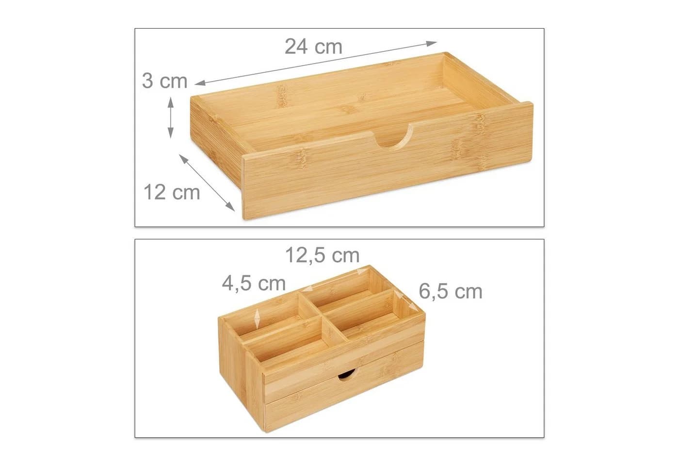 RELAXDAYS Make-Up Organizer Bambus Kosmetik Organizer mit Schublade - Bild 5