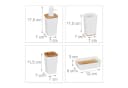 relaxdays Badorganizer 4-teiliges Badaccessoires Set Kunststoff Bambus Bild 4