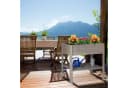 relaxdays Hochbeet Holz grau mit Ablage Bild 1