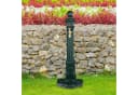 relaxdays Standbrunnen Antik Säule Dunkelgrün/Gold Bild 1