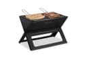 relaxdays Klappgrill Holzkohlegrill Schwarz/Silber Bild 2
