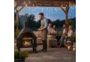 relaxdays Grillkamin Terrassenofen mit Grill Schwarz Bild 1