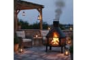 relaxdays Grillkamin Terrassenofen mit Grill Schwarz Bild 3