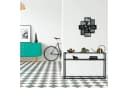 relaxdays Konsolentisch Schwarz mit 2 Ablagen Bild 1