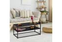 RELAXDAYS Couchtisch Schwarz mit Glasplatte 2 Ebenen Bild 5
