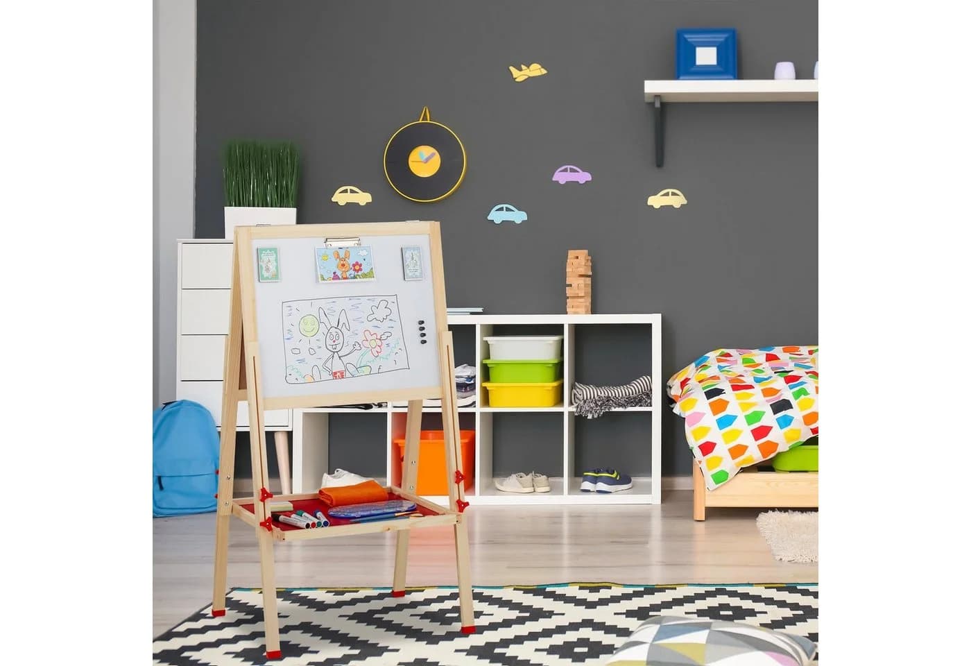 relaxdays Standtafel Doppelseitig für Kinder Höhenverstellbar - Bild 3