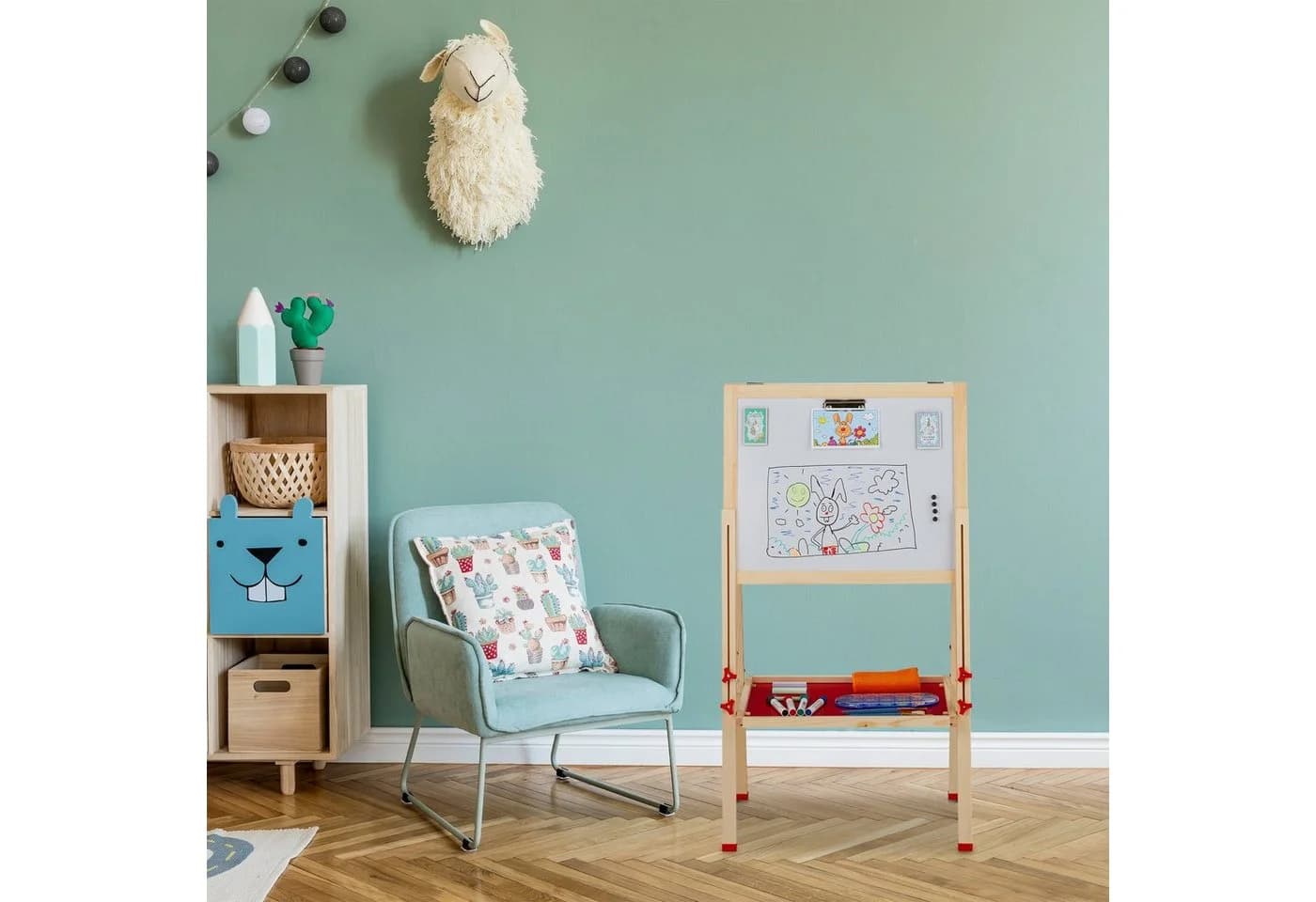 relaxdays Standtafel Doppelseitig für Kinder Höhenverstellbar - Bild 5