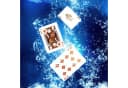 relaxdays 2x wasserfeste Pokerkarten aus Kunststoff Schwarz/Weiß/Rot Bild 3