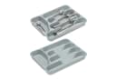 relaxdays Besteckkasten 2er Set Grau Kunststoff Bild 2