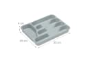 relaxdays Besteckkasten 2er Set Grau Kunststoff Bild 4