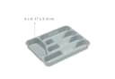 relaxdays Besteckkasten 2er Set Grau Kunststoff Bild 5