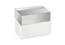 relaxdays Papiertuchbox Tücherbox mit Bambus-Deckel Weiß Bild 5