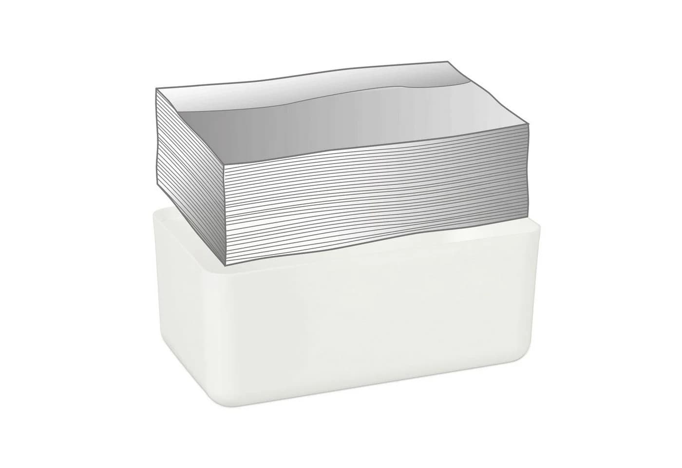 relaxdays Papiertuchbox Tücherbox mit Bambus-Deckel Weiß - Bild 5
