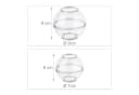 relaxdays Zwiebeldose 2er Set Transparent Kunststoff mit Drehverschluss Bild 4