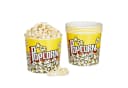 relaxdays Popcorn Eimer 6er Set Gelb Retro Kunststoff Bild 2