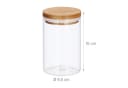 relaxdays Vorratsdose 3er Set Glas 800 ml mit Bambusdeckel Bild 4