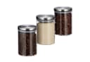 relaxdays Vorratsglas 3er Set 750 ml Glas silber Bild 2