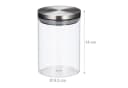 relaxdays Vorratsglas 3er Set 750 ml Glas silber Bild 4