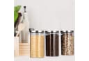 relaxdays Vorratsglas 3er Set je 1 Liter Transparent/Silber Bild 3