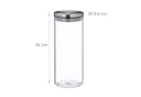 relaxdays Vorratsglas 3er Set 1,5 Liter Glas Transparent Silber Bild 4