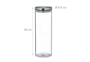relaxdays Vorratsglas 3er Set 1,6 Liter Glas Transparent Silber Bild 4